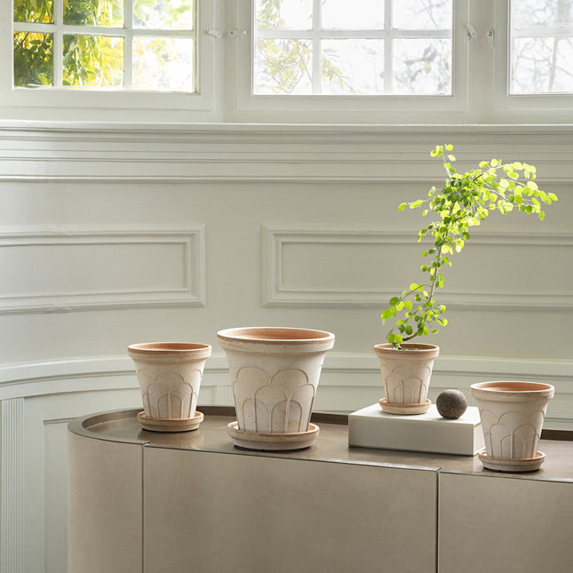 BERGS POTTER Fleur Clay Pots w/Tray
