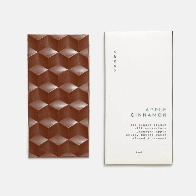 KARAT CHOCOLATE Apple Cinnamon Bar, 80g.