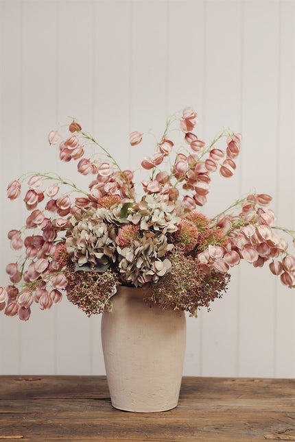 Pink Lantern Flower Stem, 34"