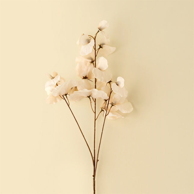 Cream Sweet Pea Floral Stem, 24"