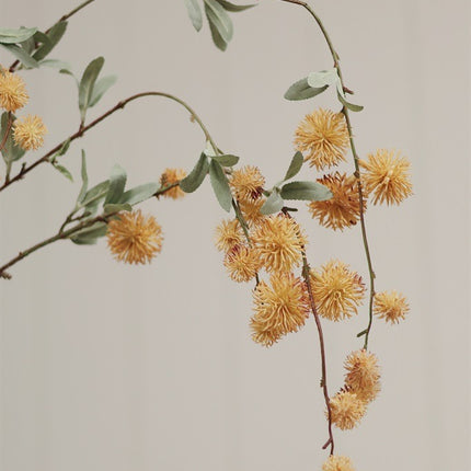 Golden Globe Flower Spray, 36"