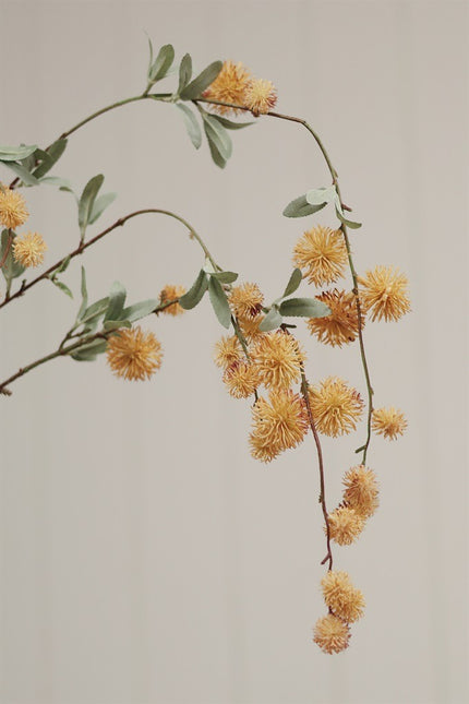 Golden Globe Flower Spray, 36"