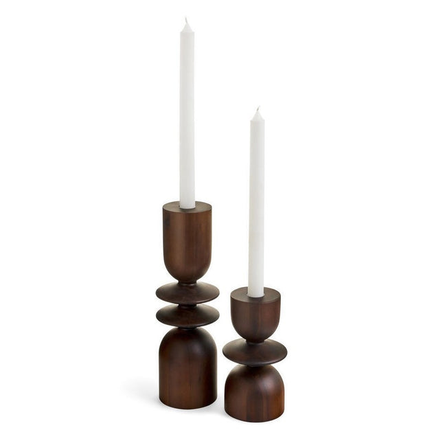 Acacia Wood Candleholder
