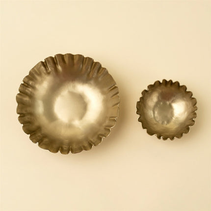 Aurelia Iron Bowls, Gold Finish