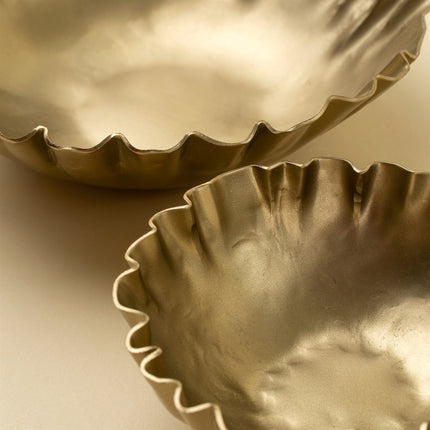 Aurelia Iron Bowls, Gold Finish