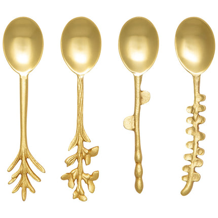 Branchlet Gold Spoons, Set of 4