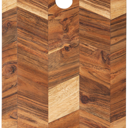 Acacia Chevron Serving Board, 10.25"