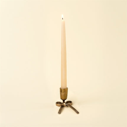 Gold Bow Candle Holder