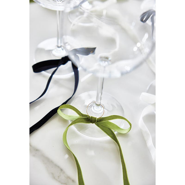 Velvet Bow Wine Glass Charms