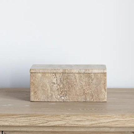 Travertine Lidded Box