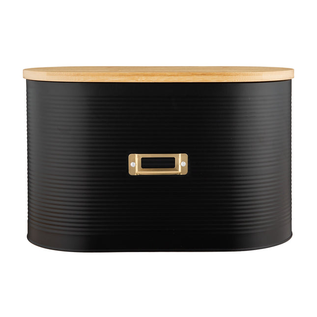 Matte Black Enamel Bread/Storage Bin