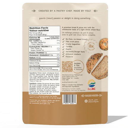 GUSTO Gluten-Free Artisan Bread & Pizza Mix