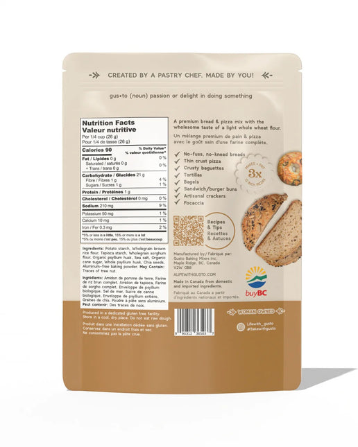 GUSTO Gluten-Free Artisan Bread & Pizza Mix