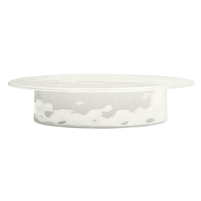 Luster Cream Pedestal Cake Stand
