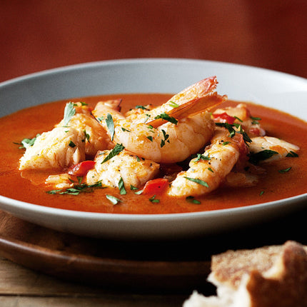 The famous San Francisco seafood stew with Italian roots, originally created by Italian immigrant fishermen using the day's catch.