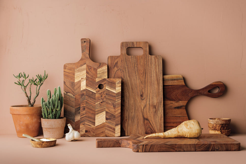 Acacia Handled Serving Board, 18.5"