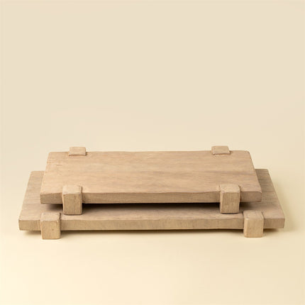 Drift Pedestal Tray, Bleached