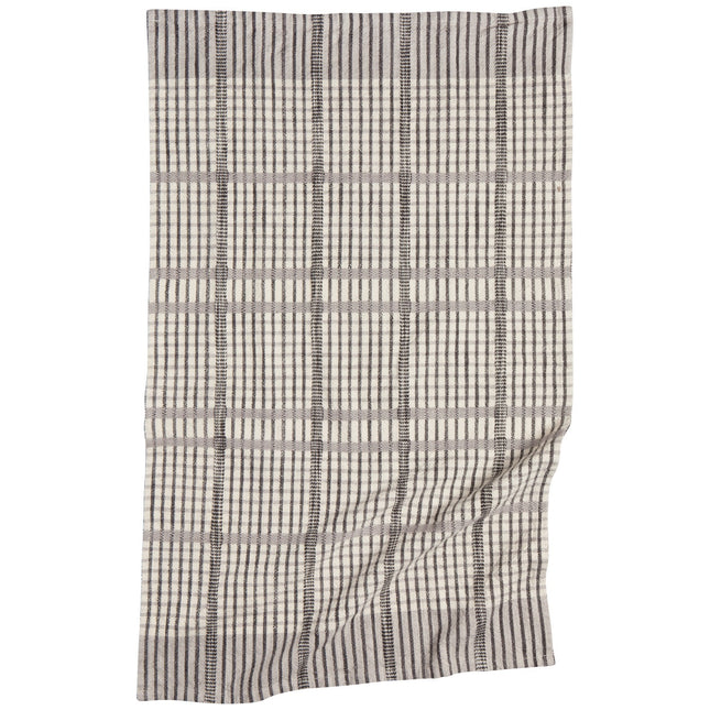 Pewter Finley Check Dishtowel