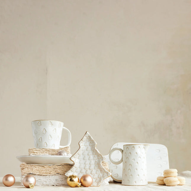 Stoneware Mug with Gold Accents