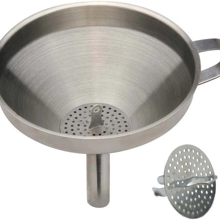 Stainless Steel Funnel with Strainer