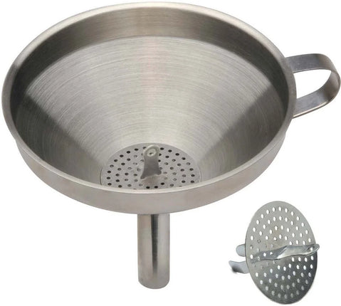 Stainless Steel Funnel with Strainer