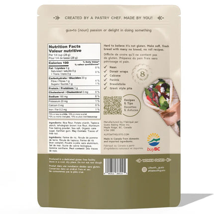GUSTO Gluten-Free Flatbread & Naan Mix