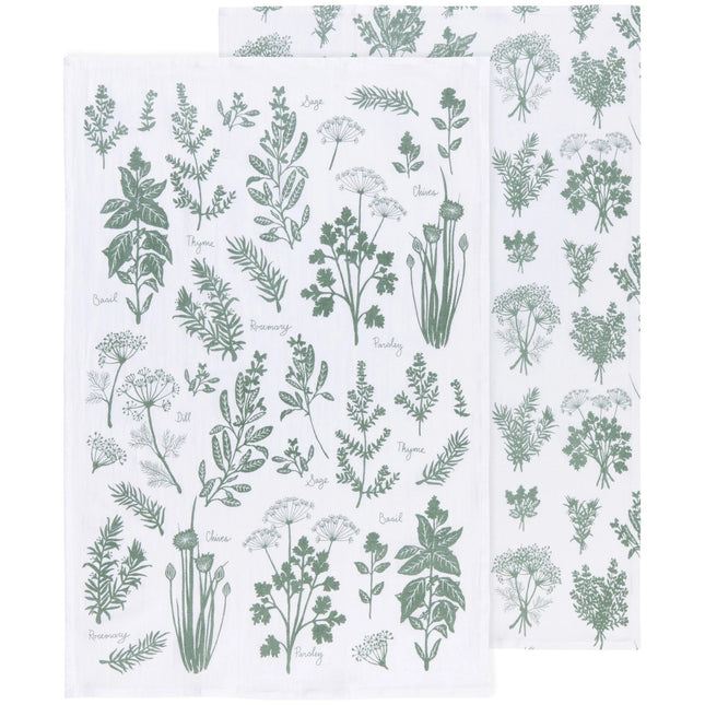 Floursack Dish Towels, Fern & Frond