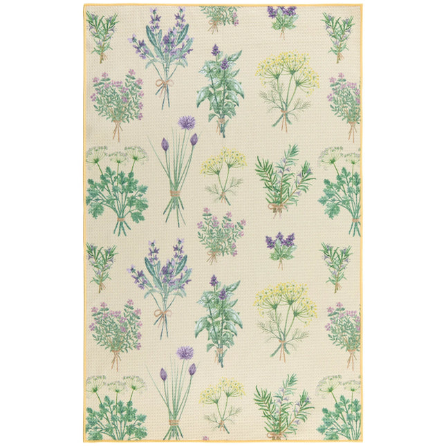 Recycled Microfibre Kitchen Towel, Fresh Herbs