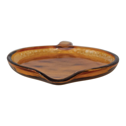 Recycled Amber Glass Spoon Rest