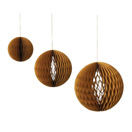 Decorative Christmas Orbs, Brown