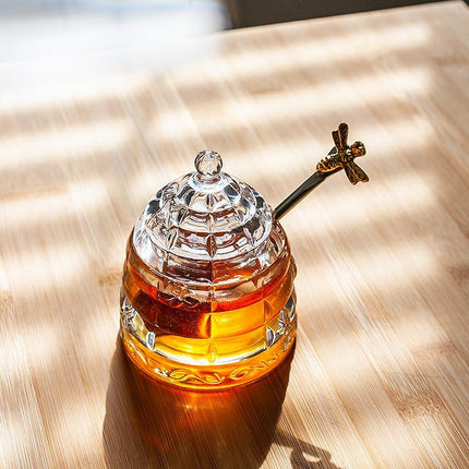 Glass Honey Pot