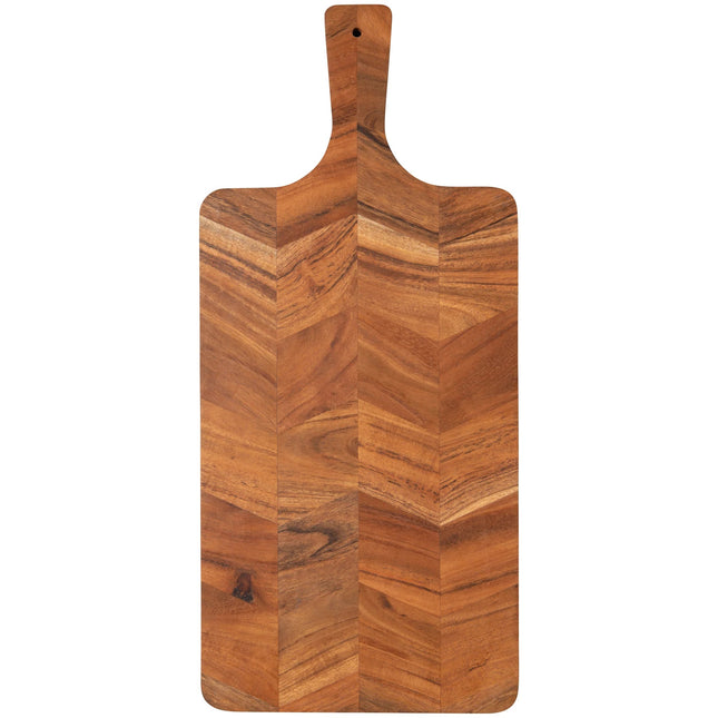 Acacia Chevron Handled Serving Board