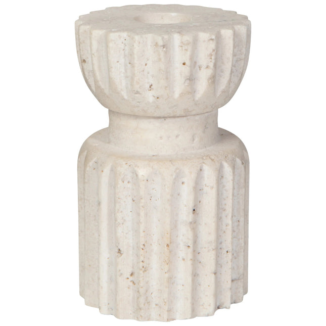 Iona Travertine Candleholder