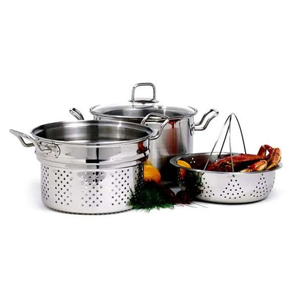 NORPRO Krona Stainless Steel Steamer Cooker, 4PC