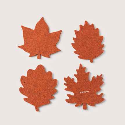 GRAF LANTZ Merino Wool Leaf Coaster Set