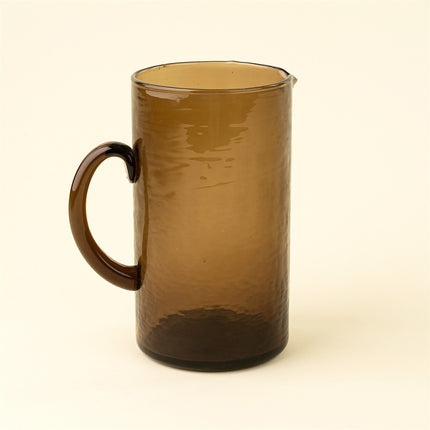 Montenegro Hammered Glass Pitcher, Earth