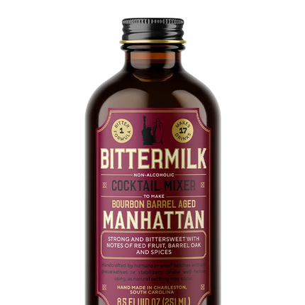 BITTERMILK Cocktail Mix, Bourbon Barrel Aged Manhatten