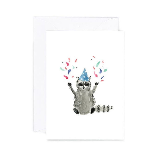 ALMEIDA ILLUSTRATIONS Raccoon Party (Mini Card)
