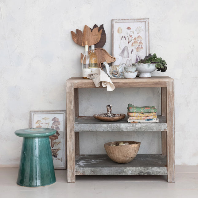 Wood Framed Mushroom Art