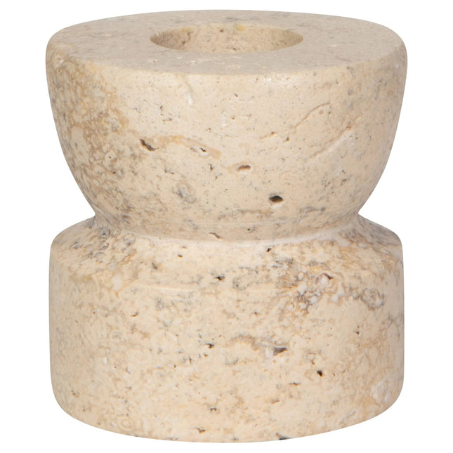Petra Travertine Candleholder