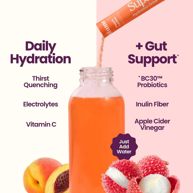 BLUME Gut-Building Hydration Powder, Peach Lychee