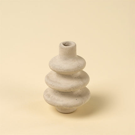 Ripple Paper Mache Bud Vase