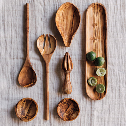 Olive Wood Salad Servers