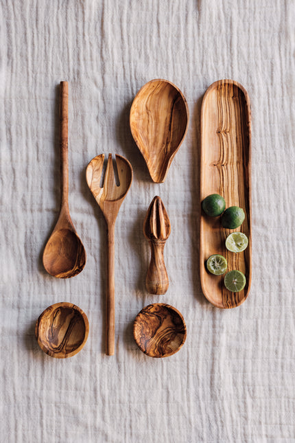 Olive Wood Salad Servers