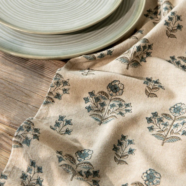 Salvia Block Print Tablecloth