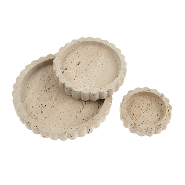 Hand-Carved Travertine Dish