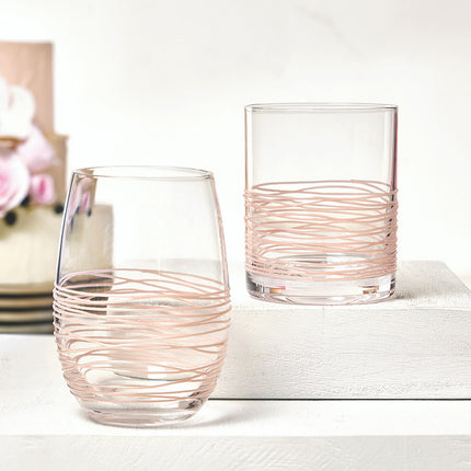 Spun Glassware, Blush