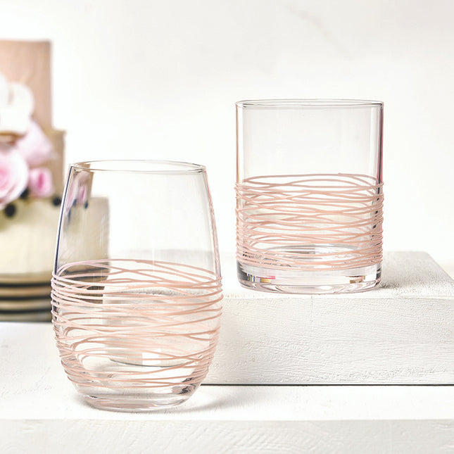 Spun Glassware, Blush
