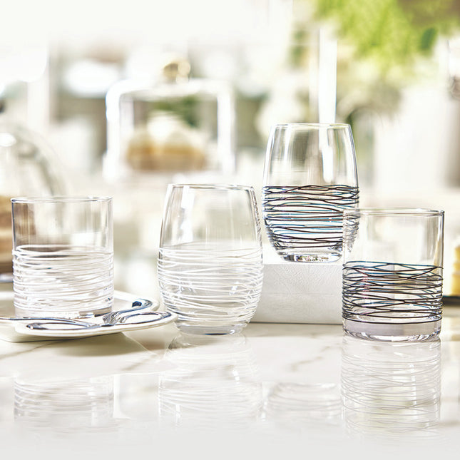 Spun Glassware, White