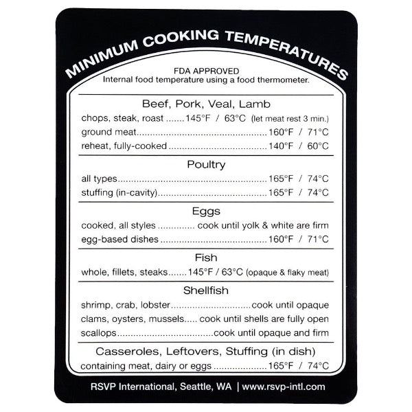 RSVP Removable Cooking Temperature Label